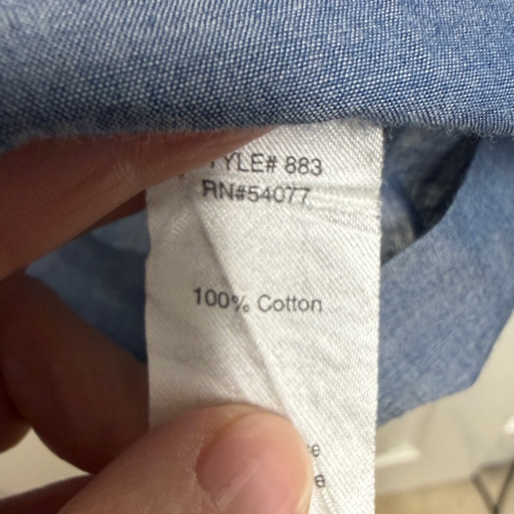 Cabi blue chambray Romp Top - Picture 3 of 6